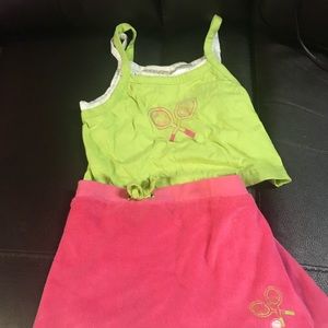 Three piece terry tennis outfit